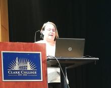 Rebecca Coulterpark presenting